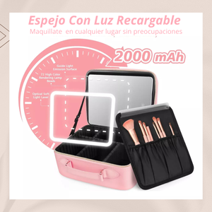 COSMETIQUERA CON ESPEJO LADIES  LED !!